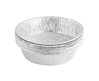 10Pcs Foil Bowl Oil-proof Heat-resistant Non-stick Stackable Recyclable Storing Round Meal Prep Aluminum Foil Pan for Barbecue-6inch