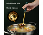 Hot Pot Spoon Multifunctional High-temperature Resistance Lightweight Stainless Steel Household Soup Ladle for Kitchen -Green-2#