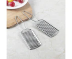 3Pcs Vegetable Graters Food Grade Rust-proof Stainless Steel Handheld Potato Carrot Slicer Vegetable Fruit Food Graters Kitchen Supplies -Silver