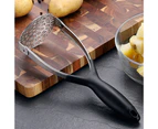 Vegetable Masher Handheld Anti-rust Stainless Steel Multifunctional Manual Potato Masher Cooking Tools -Black