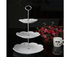 2/3 Tiers Cake Rod Plate Stand Handle Fitting Hardware Wedding Party Supplies-Black