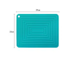 Table Mat Food Grade Heat-Resistant Silicone Rectangular Pot Holder Dining Table Protective Pad Bar Tools-Green