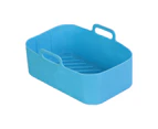 Fryer Pot Liner Super Soft Heat-Resistant No Odor Dual Basket Fryer Silicone Liner Pad for Ninja DZ201-Blue