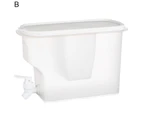 3.8L Water Pot Detachable Dust-proof Plastic Large Capacity Translucent Juice Dispenser Kitchen Supplies-White-2#