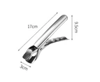 Bowl Clip Sturdy Construction Rust-proof Stainless Steel Multifunctional Plate Dish Clip Pot Gripper for Home-Silver