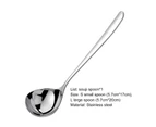Soup Ladle Food Grade Rust-proof Stainless Steel Dishwasher Safe Hot Pot Serving Spoon for Home-L