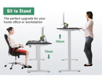 Ufurniture Electric Standing Desk Height Adjustable 140cm Splice Board Sliver Frame/Black Matte Table Top