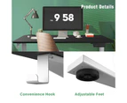 Ufurniture Electric Standing Desk Height Adjustable 140cm Splice Board Sliver Frame/Black Matte Table Top