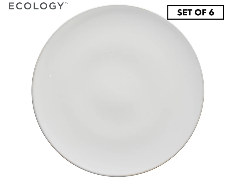 6 x Ecology 21cm Circa Side Plates - Chalk