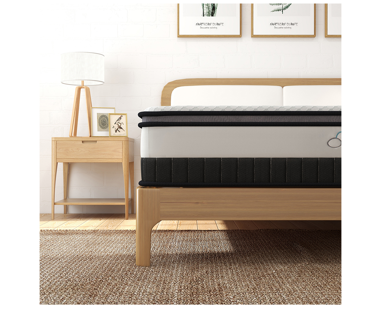 osteopedic euro top pocket spring queen bed mattress