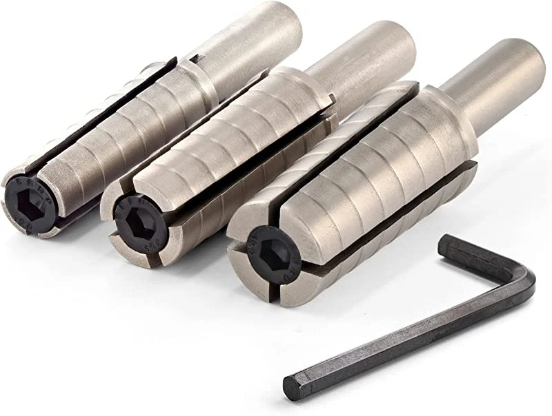 (Set of 3) - Expanding Ring Mandrel with Hex Allen Key – Set of 3 Premium Steel Expanding Lathe Mandrel – Heavy Duty Ring Shaper Tool for Ring Turning and