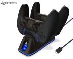 4Gamers PS5 Twin DualSense Wireless Controller Charging Dock - Black