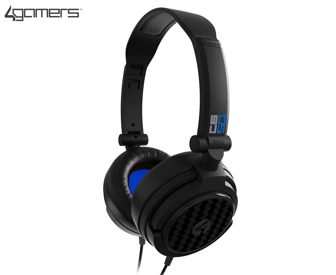 4Gamers C6-50 Universal Wired Gaming Headset (Black and Blue)