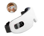 Sleep Mask with Heat, Bluetooth Music Rechargeable Eye Massager Relieve Eye Swelling and Improve Sleep - White