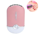 USB Mini Portable Fans Rechargeable Electric Bladeless Air Conditioning Refrigeration Blower Dryer Fan for Eyelash Extension - Pink