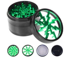 Pollen Grinder Crusher 63mm for Tobacco, Spice, Spices, Herbs, Coffee - Green