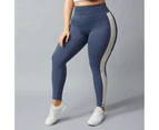Bonivenshion Women's Plus Size Workout Pants Breathable Tummy Control Yoga Leggings for Women Sports Tights Fitness Leggings Sports Pants - Blue