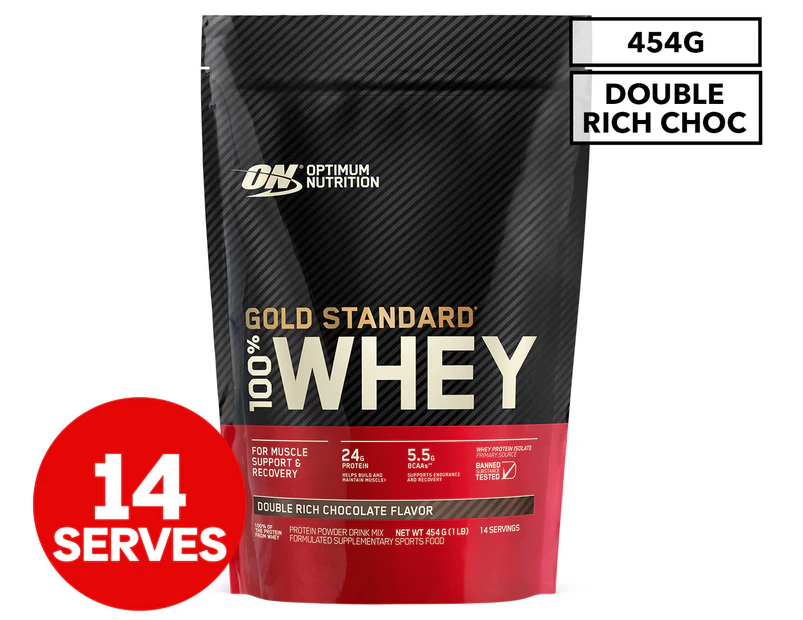 Optimum Nutrition Gold Standard 100% Whey Protein Powder Double Rich Chocolate 1lb