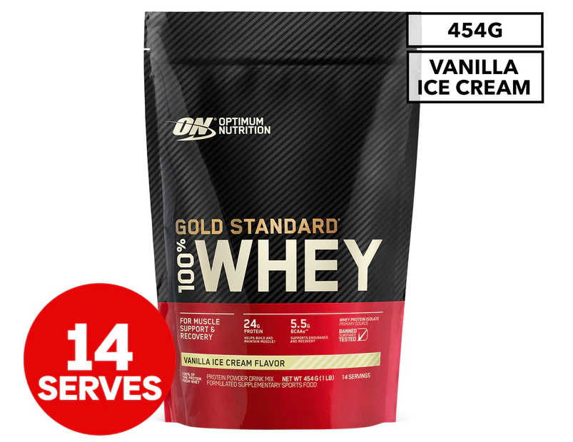 Optimum Nutrition Gold Standard 100% Whey Protein Powder Extreme Vanilla Ice Cream 1lb