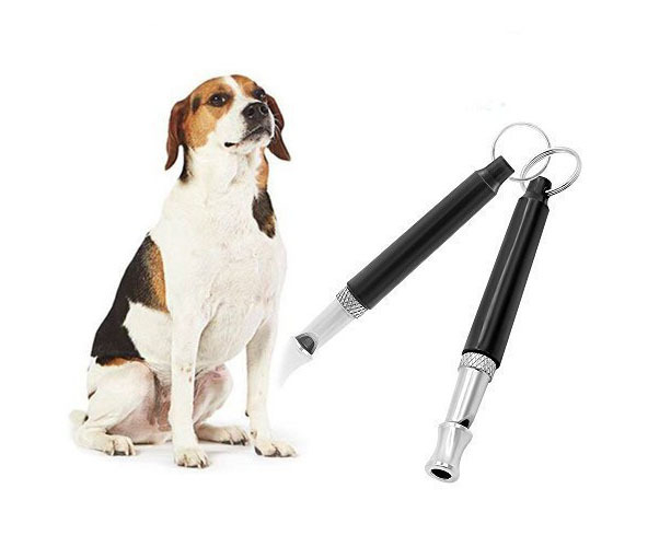 Adjustable Pitch Ultrasonic training tool Silent Bark Control for Dogs Dog Whistle to Stop Barking Black with strap 