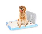 Indoor Pet Dog Puppy Potty Tray with Pee Post Protection Simulation Wall,No-Torn Puppy Pad Dog Toilet