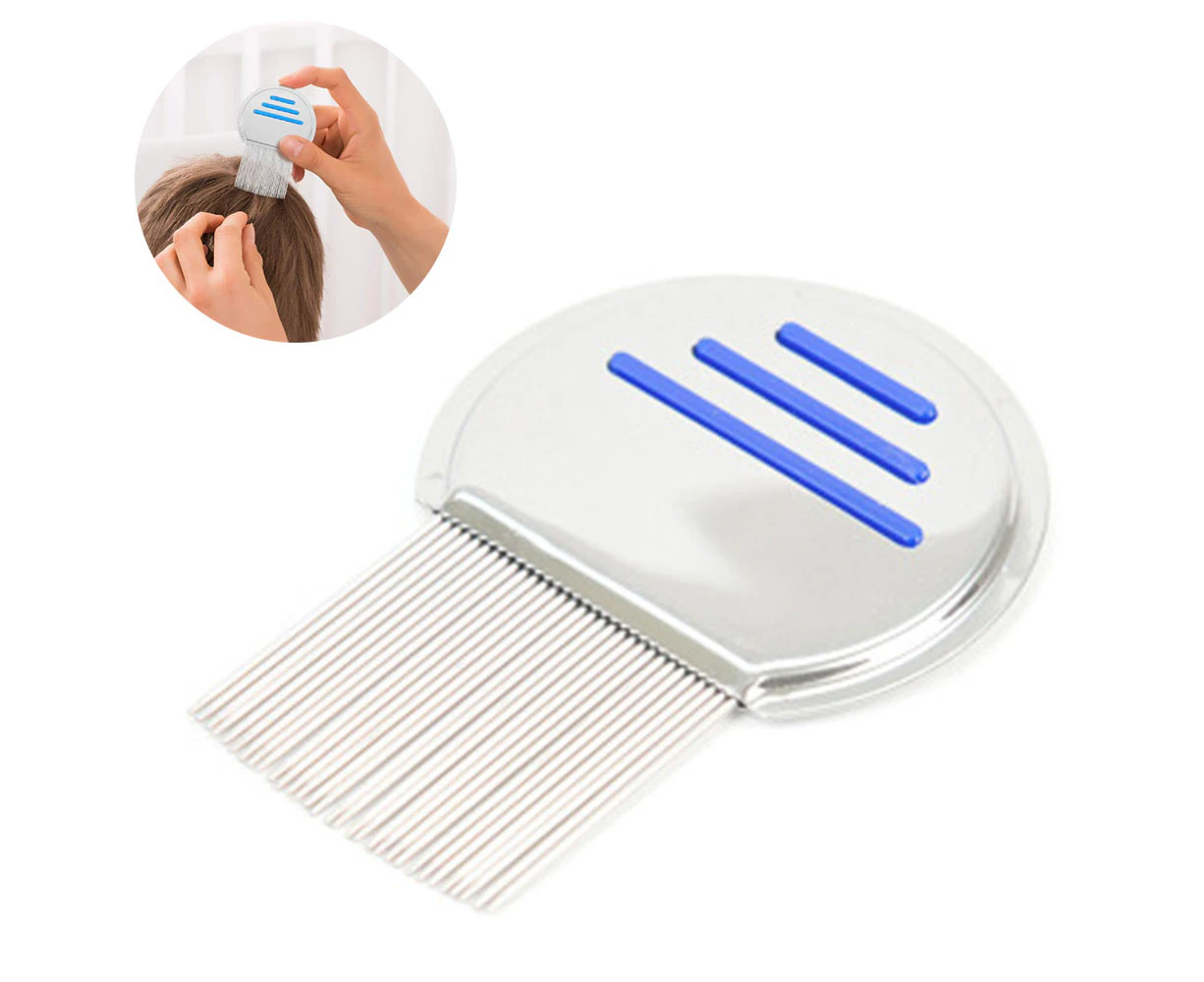 Stainless Steel Lice Comb, Metal Nit Comb, Safely Removes Lice, for Children and Adults for Head Lice and Nits