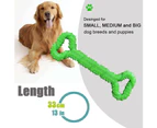 Dog Chew Toys Resistant Rubber 13 Inch Bone Dog Shaped Puppies Toy with Convex Design Solid Interactive Dog Toy for Aggressive Chewers