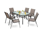 Costway 7PCS Patio Furniture Set Outdoor Dining Table Chairs Coffee Table Set Bistro Garden Backyard