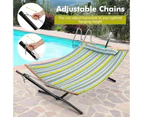 Costway Patio Haning Hammock Outdoor Swing Bed Backyard Garden Travel Yellow (No Stand)