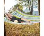 Costway Patio Haning Hammock Outdoor Swing Bed Backyard Garden Travel Yellow (No Stand)