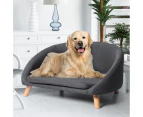 PaWz Luxury Pet Sofa Chaise Lounge Sofa Bed Cat Dog Beds Couch Sleeper Soft Grey