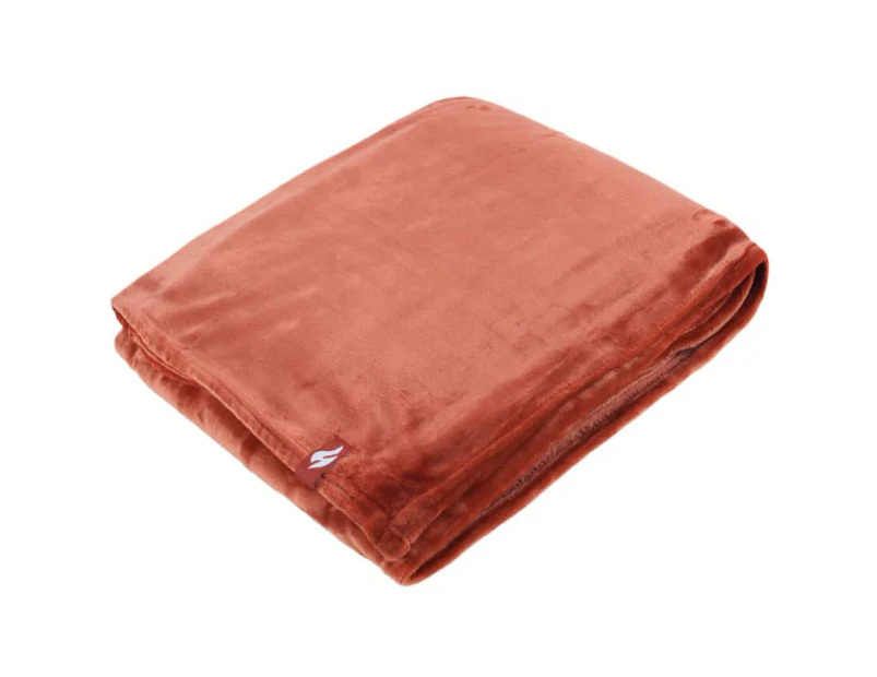 Extra Soft Warm 1.7 TOG Luxury Thermal Fleece Blanket - 180 x 200 cm - Copper