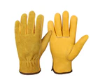 1 Pair Men's and Women's Leather Work Gloves Leather Gardening Gloves
