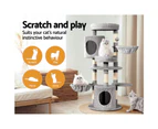 i.Pet Cat Tree 123cm Tower Scratching Post Scratcher Wood Condo House Bed Toys