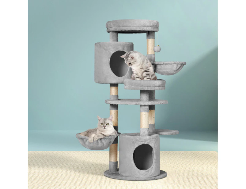 i.Pet Cat Tree 123cm Tower Scratching Post Scratcher Wood Condo House Bed Toys