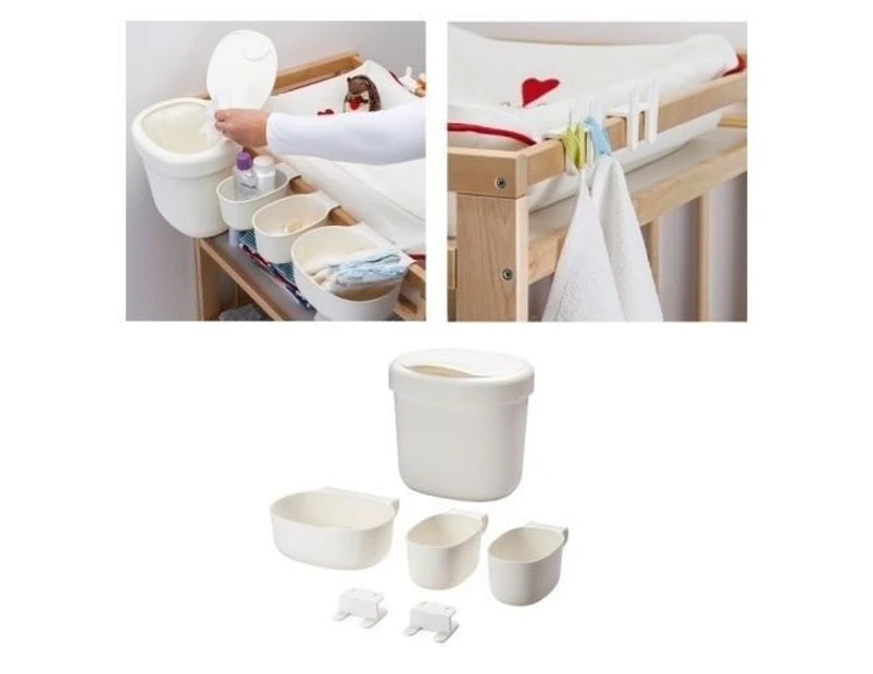 IKEA 6-Piece Baby Change Table Nappy Baskets Caddy Organiser Storage Holder Set