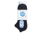 3 Pairs Cushioned Trainer Diabetic Socks for Swollen Feet and Ankles - Black