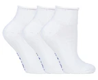3 Pairs Cotton Cushioned Diabetic Socks for Swollen Feet and Legs - White