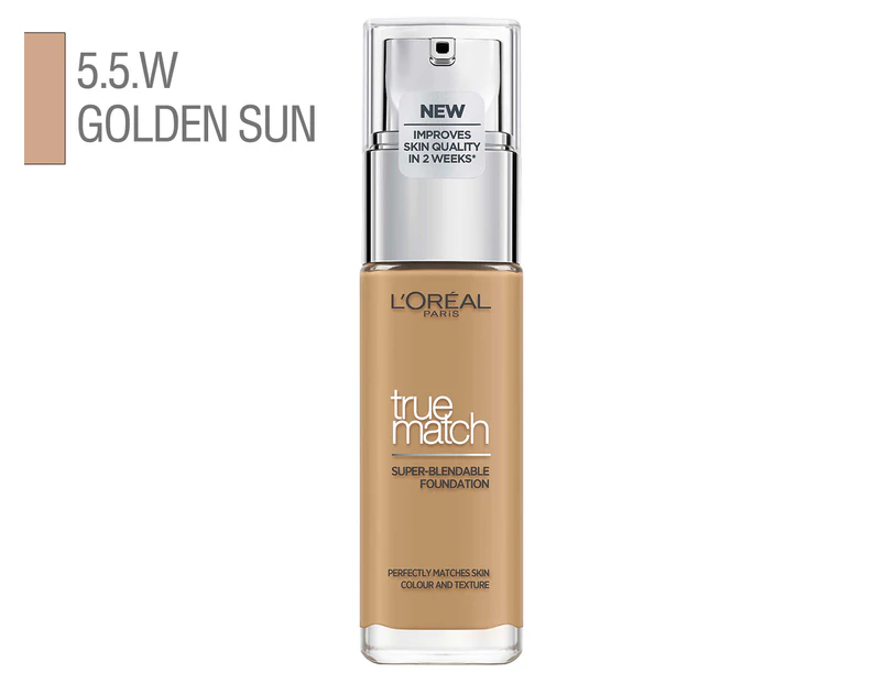 L'Oréal Paris True Match Liquid Foundation 30mL - #5.5.W Golden Sun