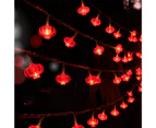 Red Lantern Attractive Delicate Workmanship Unique Traditional Chinese Knot Fairy Light Home Decor-1#