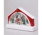 Christmas Decoration Lovely Santa Claus Snowman Deer Patterns Snow House Night Light Ornament Home Decor-1#