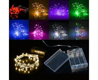 Battery Operated Romantic Mini LED Copper Wire String Fairy Lights 2M/3M/4M-Warm White