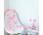 Rose Flower Shape Decorative Romantic String Light LED Fairy Curtain String Light Wedding Decor Home Decoration -Pink