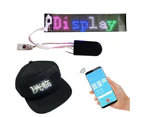 Badge Illumination Mini Lightweight Colors Lighting APP Support Mark Identity Dynamic Pattern Mobile Phone Support App LED Strip for Adult-Black