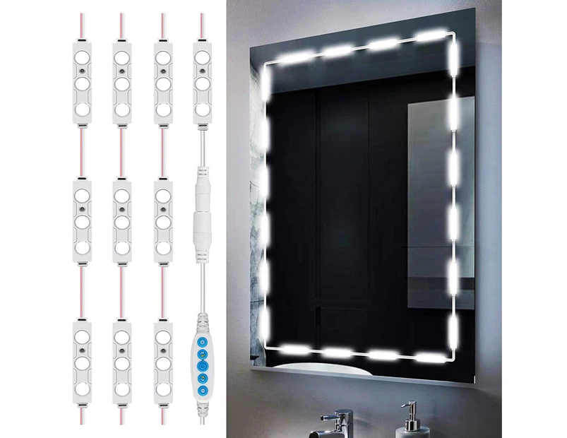 1 Set String Light Eye-catching Eyes Protective 5 Type Lighting Anti-fade USB LED Mirror Light for Makeup Table-White