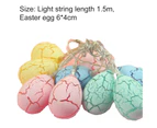Colorful Easter Egg Light String Glittery Lighting Chain Reusable Festival Decor for Spring Party