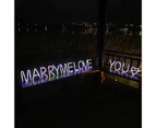 LED Four-color English Alphabet Neon Lights Birthday Party Christmas Decoration-H