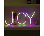 LED Four-color English Alphabet Neon Lights Birthday Party Christmas Decoration-O