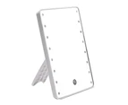 Tabletop 16 LEDs Touch Dimmer Switch Cosmetic Vanity Makeup Mirror with Stand-White