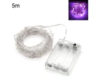 2/5/10m Starry String Light Bright Flexible Copper Wire Starry String Fairy Light for Wedding-Purple